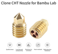 Mosazná tryska CHT pro 3D tiskárnu Bambu Lab 0,4 mm