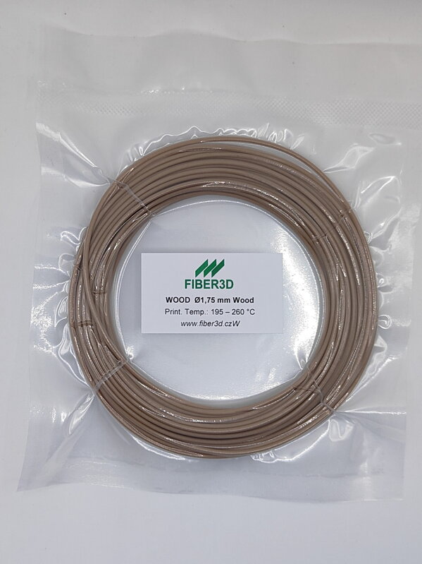 FIBER3D WOOD sample - wooden filament 1.75 mm 10 m