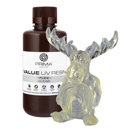 PrimaCreator Value Flex UV pryskyřice - 500 g - Průhledná