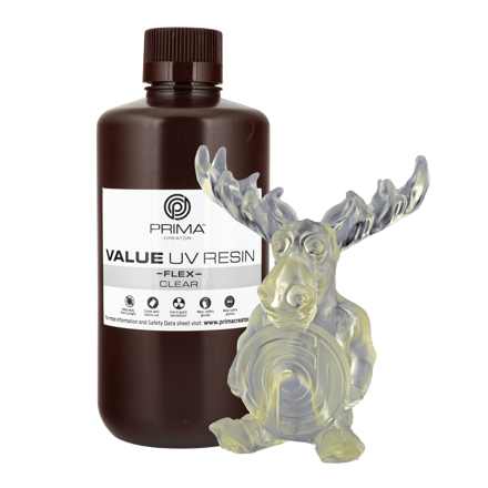 PrimaCreator Ekonomická flexibilní UV pryskyřice - 1 kg - Čirá