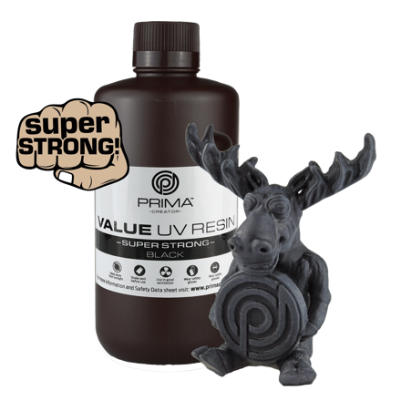 PrimaCreator Super silná UV pryskyřice - 1 kg - Černá