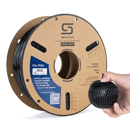 Siraya Tech Fibreheart PEBA 95A - černá - 800g