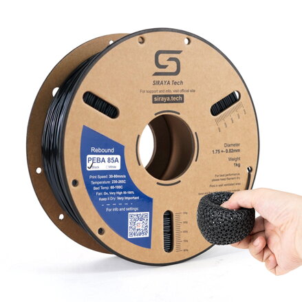 Siraya Tech Fibreheart PEBA 85A - černá - 800g