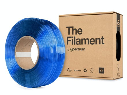 ReFill TheFilament PETG TRANSPARENTNÍ MODRÁ 1,75 mm 1 kg