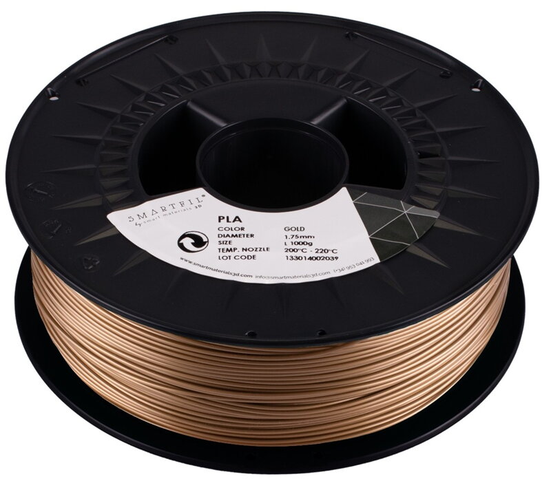 PLA filament zlatý 1,75 mm Smartfil 1kg