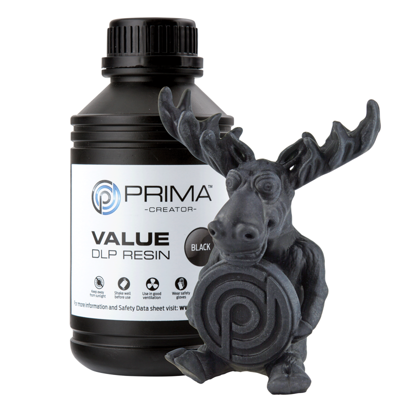 PrimaCreator Hodnotná UV/DLP pryskyřice - 500 g - Černá