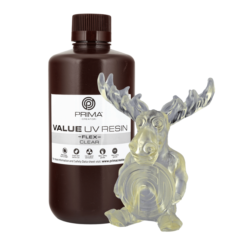 PrimaCreator Ekonomická flexibilní UV pryskyřice - 1 kg - Čirá