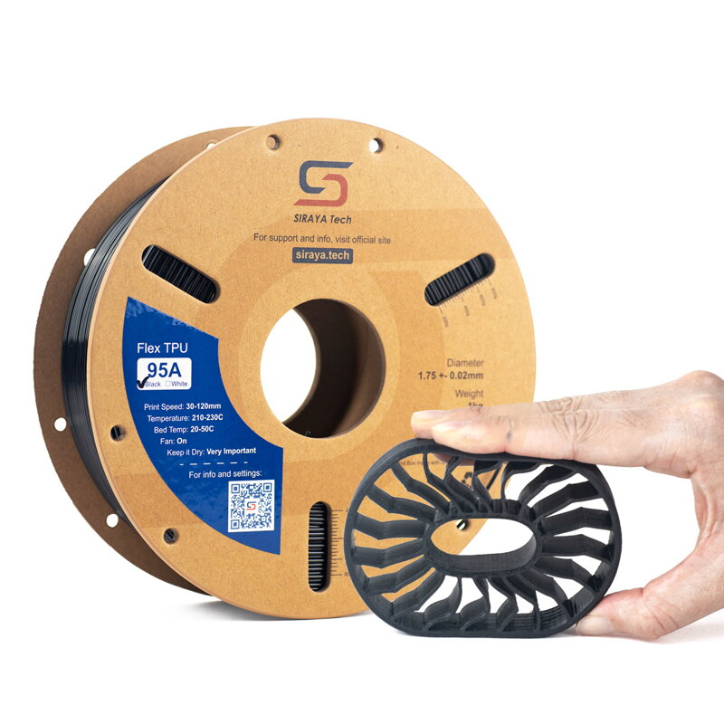 Siraya Tech - TPU 95A - Černá - 1.75 mm - 1 kg
