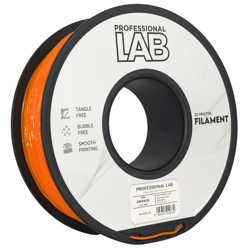 Filament PROFESSIONAL LAB TPU ORANŽOVÁ 1,75 mm 1 kg