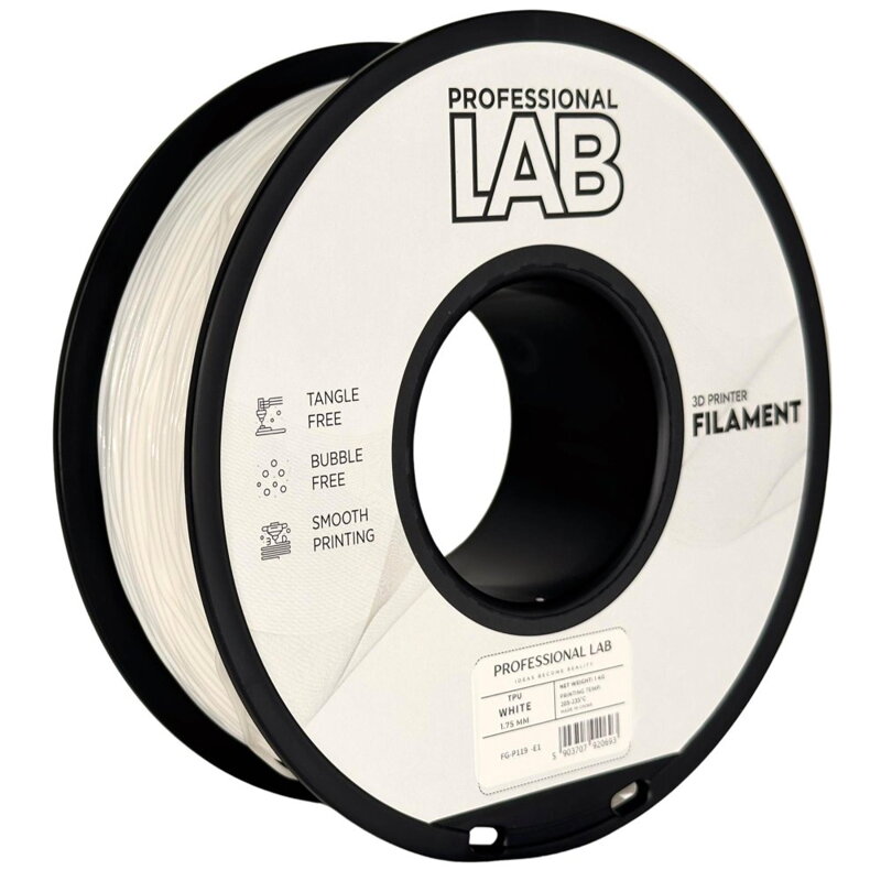 Filament PROFESSIONAL LAB TPU BÍLÁ 1,75 mm 1 kg