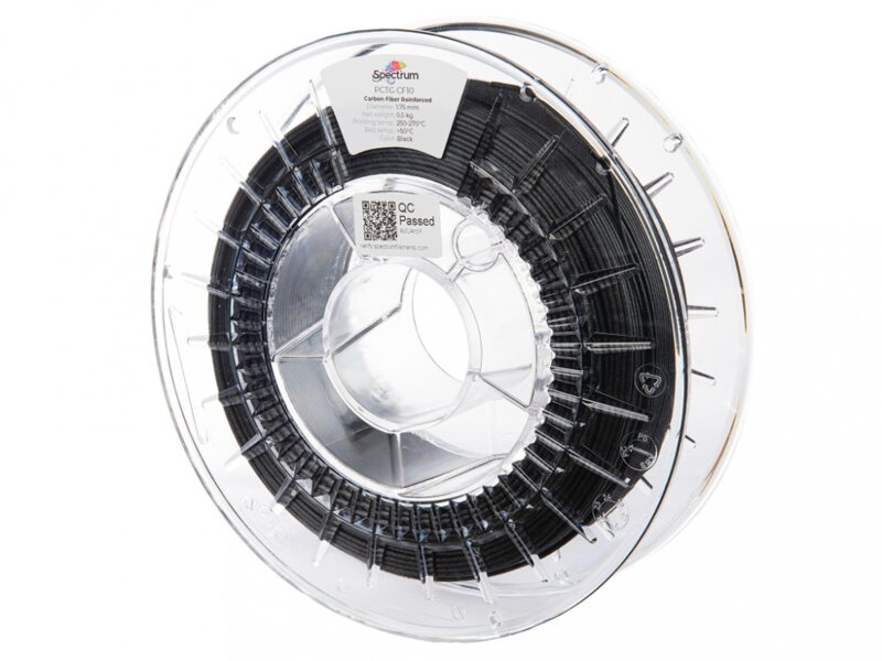 Filament Spectrum PCTG CF10 ČERNÁ 1,75 mm 0,5 kg
